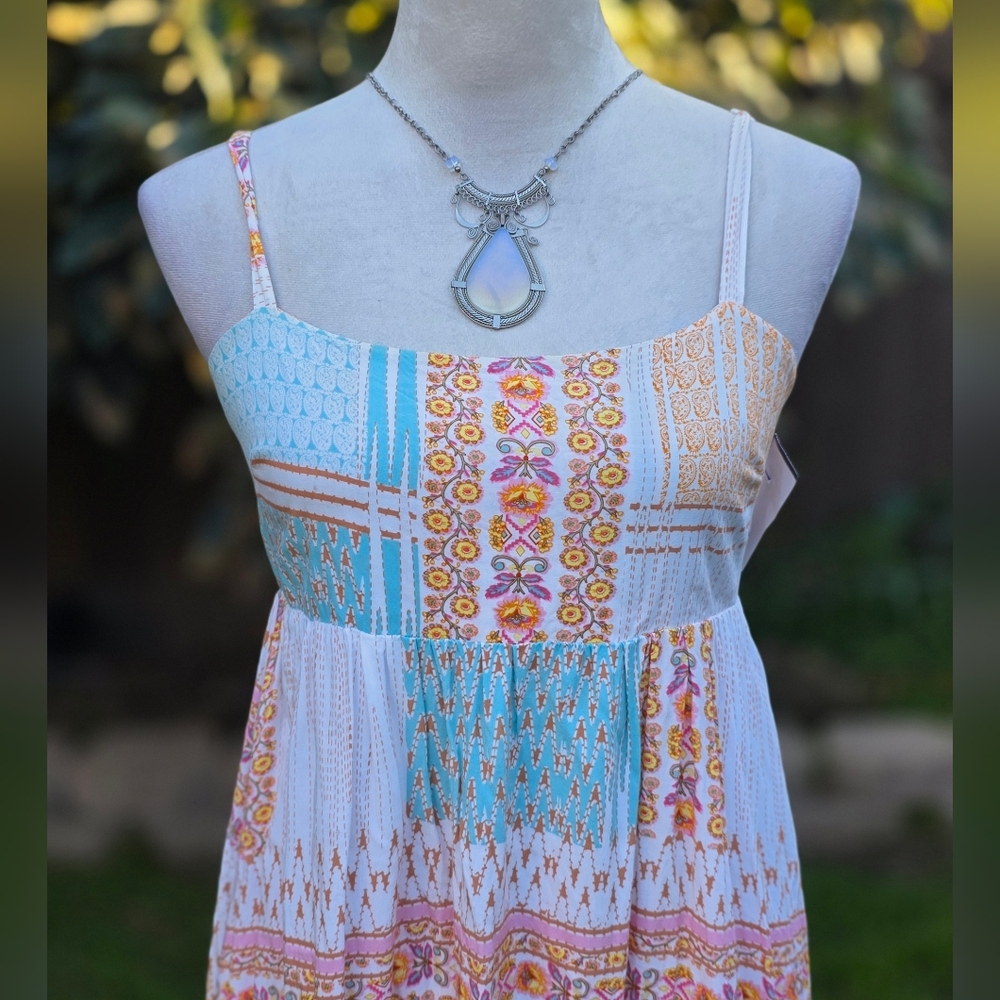 Millibon Colorful Boho Patchwork Maxi Summer Dres… - image 2